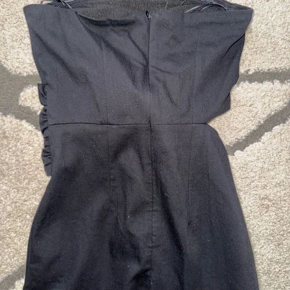 Zara Black Strapless Midi Dress - Picture 8 of 8